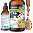 BIO KRAUTER Αλκοόλ Detox Βάμμα - Liver Cleanse Formula - Milk Thistle & Dandelion - Liquid Extract Liquid Detox - Αλκοόλ και Ζάχαρη Χωρίς - Vegan Drops 4 Fl.Oz.