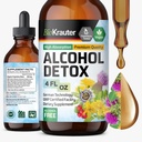 BIO KRAUTER® 6-in-1 Alcohol Detox - Vegan Liver Support Supplement - Milk Thistle, Dandelion Root, Chanca Piedra, Hawthorn Berry 1200 mg per Serving, 4 Fl.Oz., 28-Day Supply, Alcohol & Sugar Free