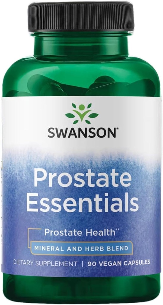 Swanson Prostate Essentials - Mineral and Herbal Supplement Promoting Prostate Health Support - Zinc andSaw Palmetto Formula Aiding Urinary Tract Flow and Bladder Control -(90 Veggie Capsules) 1 Pack