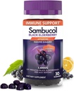 Sambucol Black Elderberry Gummies - Elderberry με ψευδάργυρο και βιταμίνη C για ενήλικες, Sambucus Gummies, ανοσοποιητική υποστήριξη - 30 κόμης