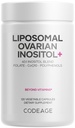 Codeage Liposomal Ovarian Inositol+ Supplement - Myo-Inositol & D-Chiro-Inositol 40:1 Blend, Folate 5-MTHF, CoQ10, Ρόδι & Wild Blueberry, Liposomal Delivery, Μη ΓΤΟ, Χωρίς Γλουτένη - 120 Κάψουλες