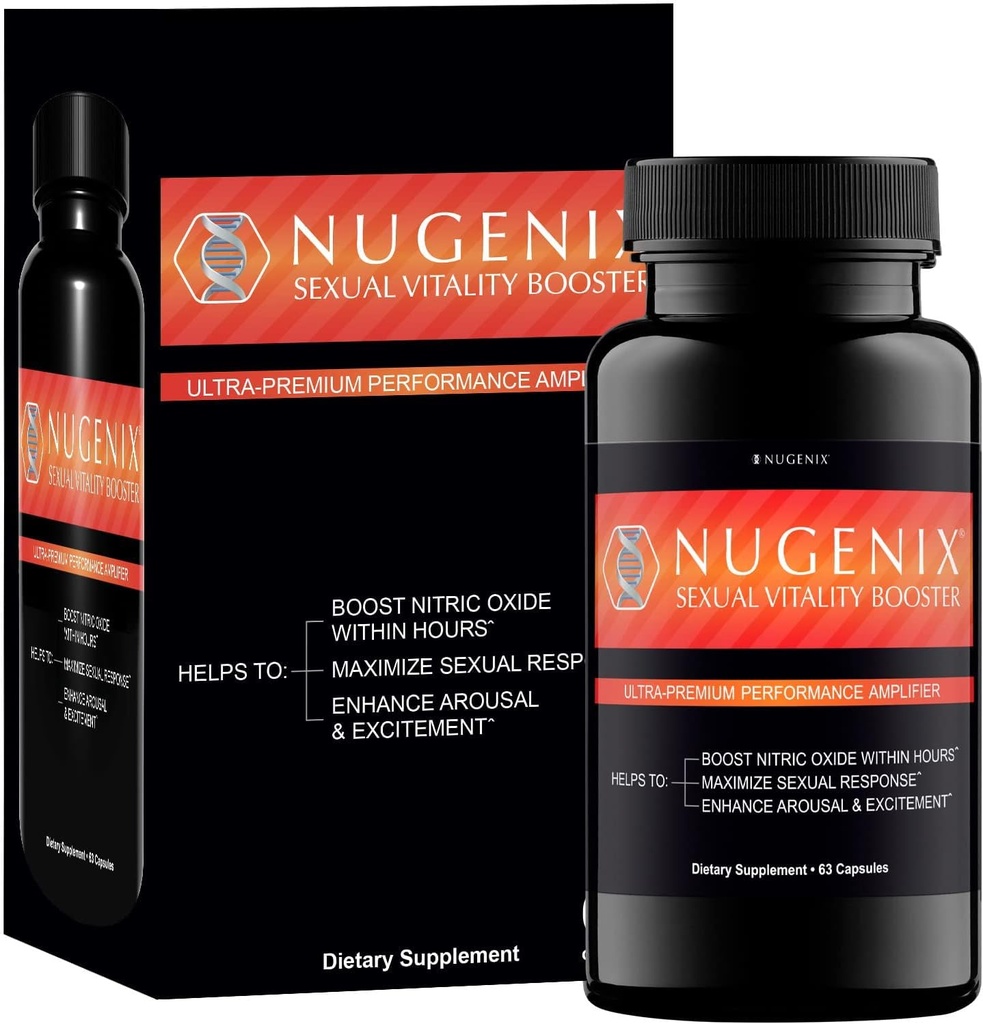 Nugenix Sexual Vitality Booster - Εξαιρετικά Premium Ενισχυτής απόδοσης για τους άνδρες - Συμπλήρωμα οξειδίου του αζώτου, 63 κάψουλες