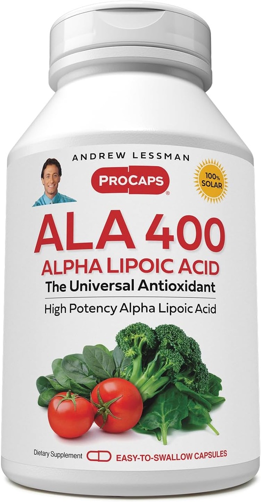 ANDREW LESSMAN Alpha Lipoic Acid ALA 400mg - 30 κάψουλες - Η καθολική αντι-αξιωτικό, Ultra-Υψηλή ισχύς, Δεν Πρόσθετα