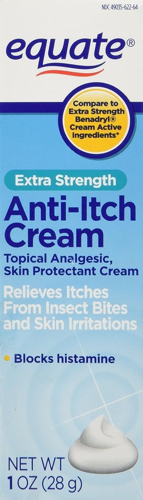 Equate - Anti-Itch κρέμα, επιπλέον δύναμη, 1 oz
