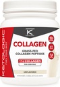 Ketologic Grass Fed Collagen Hydrolysate Powder (Unflavored) (1 LB) - 41 Servings, 11 G Collagen Per Serving, 10 G Protein Per Serving - Grass-fed Collagen Peptides