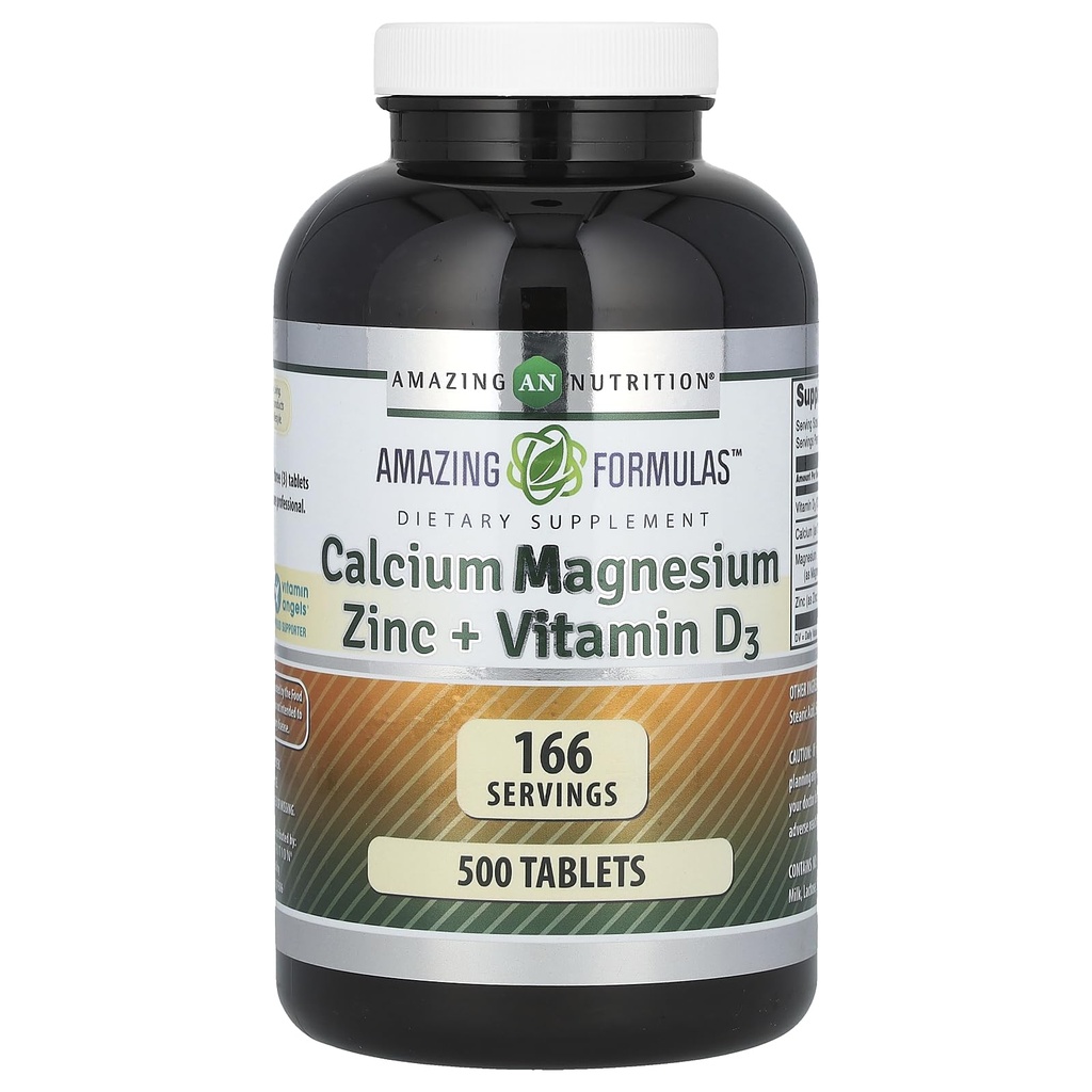 Amazing Formulas Ασβέστιο μαγνήσιο ψευδάργυρος + βιταμίνη D3 συμπλήρωμα 