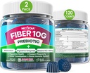Φάιμπερ Gummies για ενήλικες, ζάχαρη δωρεάν 10g Prebiotic Fiber συμπλήρωμα με Digestive Ένζυμα, Προβιοτικά & 100mg Betaine για Digestive & Gut Health and Regulate Bowel Movement, Vegan, Gelatin Free,120ct