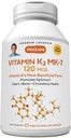 ANDREW LESSMAN Βιταμίνη K2 MK7 120 mcg 360 Softgels - Essential for Healthy Calcium Utilization, Promotes Optimum Skeletal, Heart and Arterial Health. Χωρίς Πρόσθετα. Μικρό εύκολο να καταπιείτε Softgels