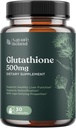 Glutathione Skin Whitening Pills for Men and Women - Pure GSH Supplement 500 mg with Natural Milk Thistle Extract Silymarin - Antioxidant Support ALA - Boost Immune System by Nature Bound