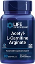 Life Extension Acetyl-L-Carnitine Arginate, Advanced Brain & Nerve Health, Cellular Energy Support, Gluten-Free, Non-GMO, 90 Capsules