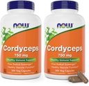 NOW Foods Cordyceps 200 Capsules (Pack of 2)
