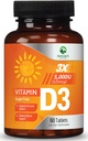 Βιταμίνη D3 5000iu (125 mcg) Υποστήριξη για την Ανοσοποιητική Υγεία - Υψηλής Ικανότητας Συμπλήρωμα για τα οστά, τα δόντια, τους μύες - VIT D, Vegan, Gluten Free, Raspberry Flavor - 60 Μασώμενα δισκία
