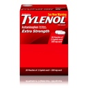 Tylenol Extra Strength Acetaminophen Caplets, 500 mg, Ανακουφιστικό για τον πόνο και τον πυρετό Reucer για τον πονοκέφαλο, τον πόνο στην πλάτη, τον πονόδοντο, εμμηνορρυχεία κράμπες & πόνο, Travel-Friendly Συσκευασία, 2-Caplet Pouches, 50 Count