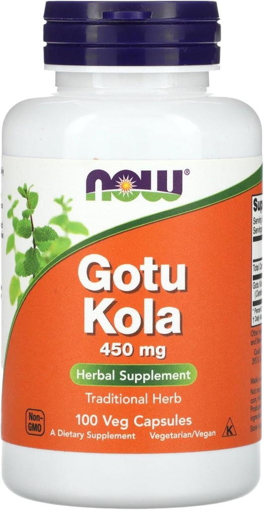 NOW Foods Gotu Kola, 450 mg, 100 κάψουλες Veg