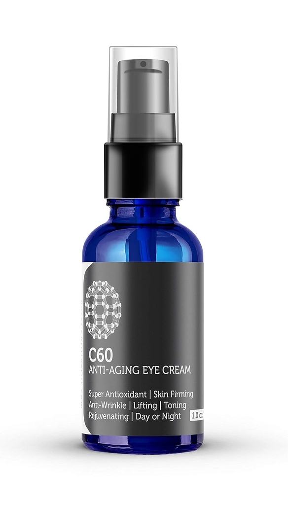 C60 Αντιγηραντική κρέμα ματιών 30ml με Matrixyl 3000, Tripeptide-5, Ενυδατικό Βοτανικό Υαλουρονικό Οξύ και Βιταμίνη C για άνδρες & γυναίκες Φτιαγμένο με οργανικά συστατικά