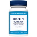 Η βιταμίνη Shoppe Biotin 1.000MCG, θρεπτικό μεταβολισμό Υποστήριξη για υγιή δονούμενα μαλλιά, υγιές δέρμα & ισχυρά νύχια, παραγωγή ενέργειας (120 κάψουλες)