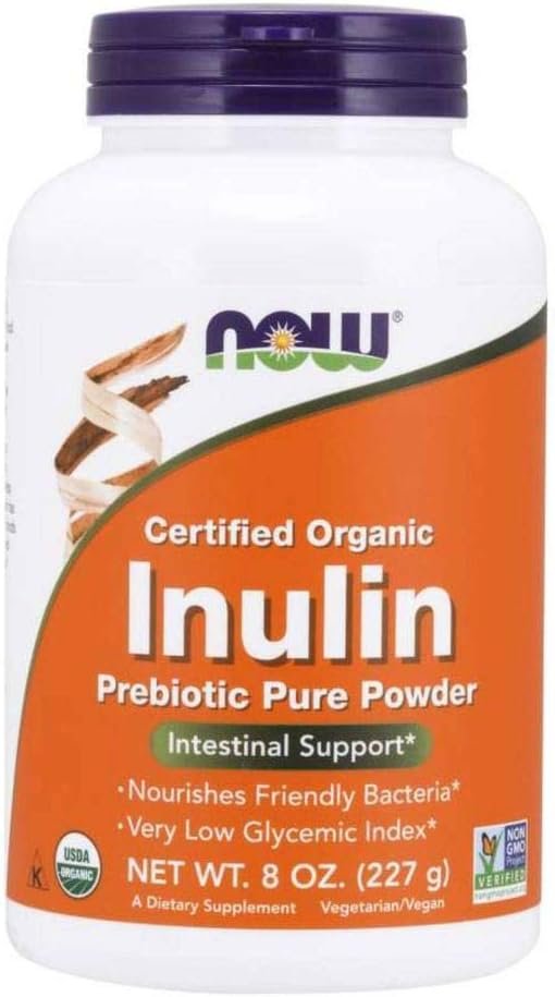 NOW Inulin Prebiotic Fos, 8-Ounces (πακέτο του 2)