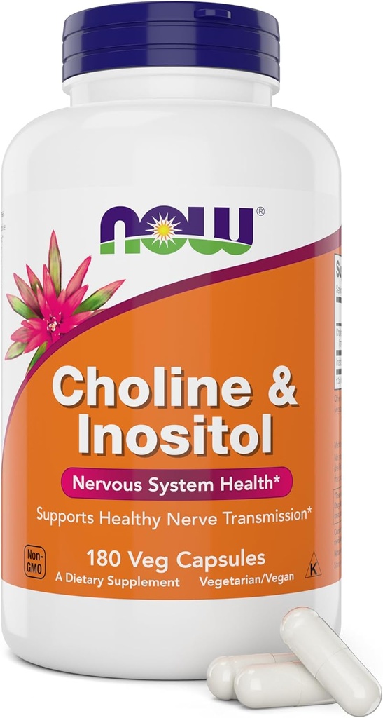 Τώρα Choline & Inositol, 180 κάψουλες χορτοφάγων