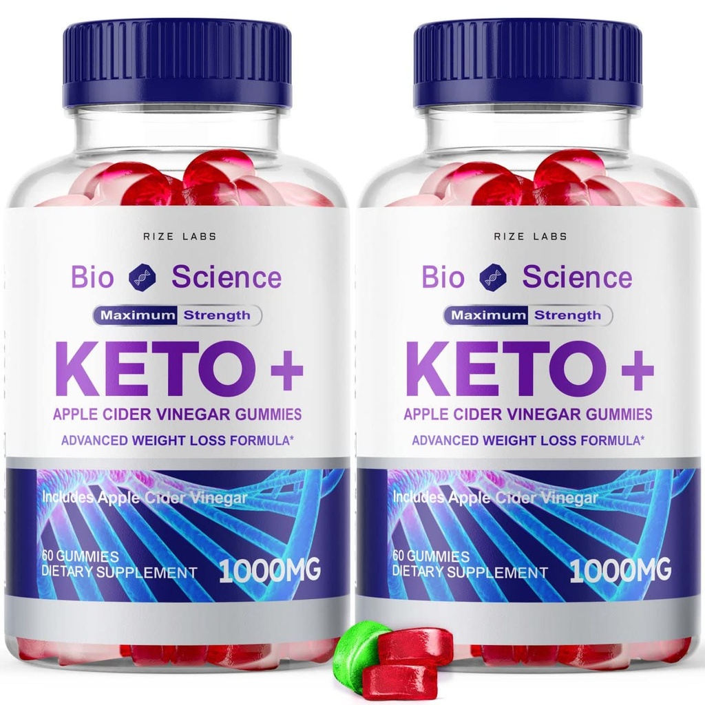 rize labs - Bio Science Keto Plus Gummies για απώλεια βάρους, επιπλέον δύναμη, Advanced Formula Περιλαμβάνει μηλίτη μηλίτη gummies (120 Gummies) (Pack of 2)