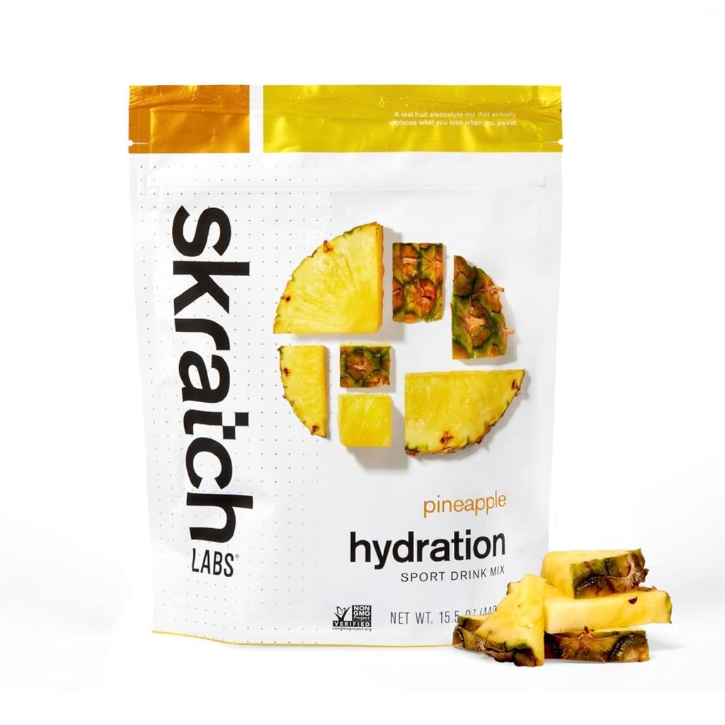 Skratch Labs Hydration Powder | Sport Drink Mix | Electrolytes Powder for Exercise, Endurance, and Performance | Pineapple | 20 Servings | Non-GMO, Vegan, Kosher