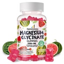 Γλυκινικό Μαγνήσιο Glycinate Gummies 2500mg - Συμπλήρωμα χωρίς ζάχαρη Μαγνήσιο Κάλιο με βιταμίνη D, B6, CoQ10 για την υποστήριξη ηρεμίας & ύπνου - 90 Καρπούζια
