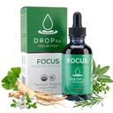 DropRx Focus by Dr. Nicole Saphier – Ginkgo Biloba & Ginseng, Bacopa, Rosemary & Sage for Memory Improvement and Brain Focus – Organic, Non-GMO, Vegan, Gluten-free, Kosher, Made in USA (2 Fl Oz)