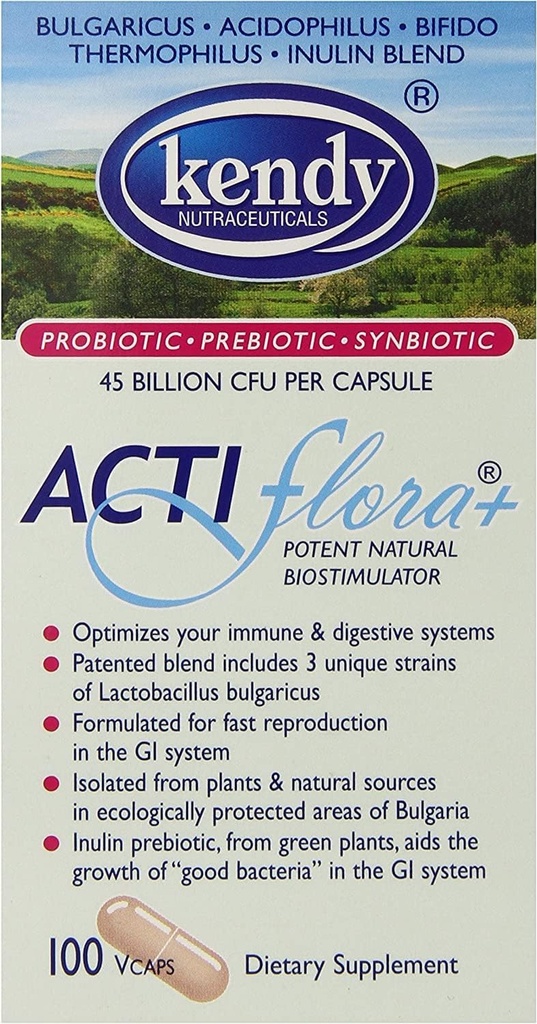Kendy USA, Actiflora+, Ισχυρός φυσικός βιοδιεγερτής, 100 Veggie Caps
