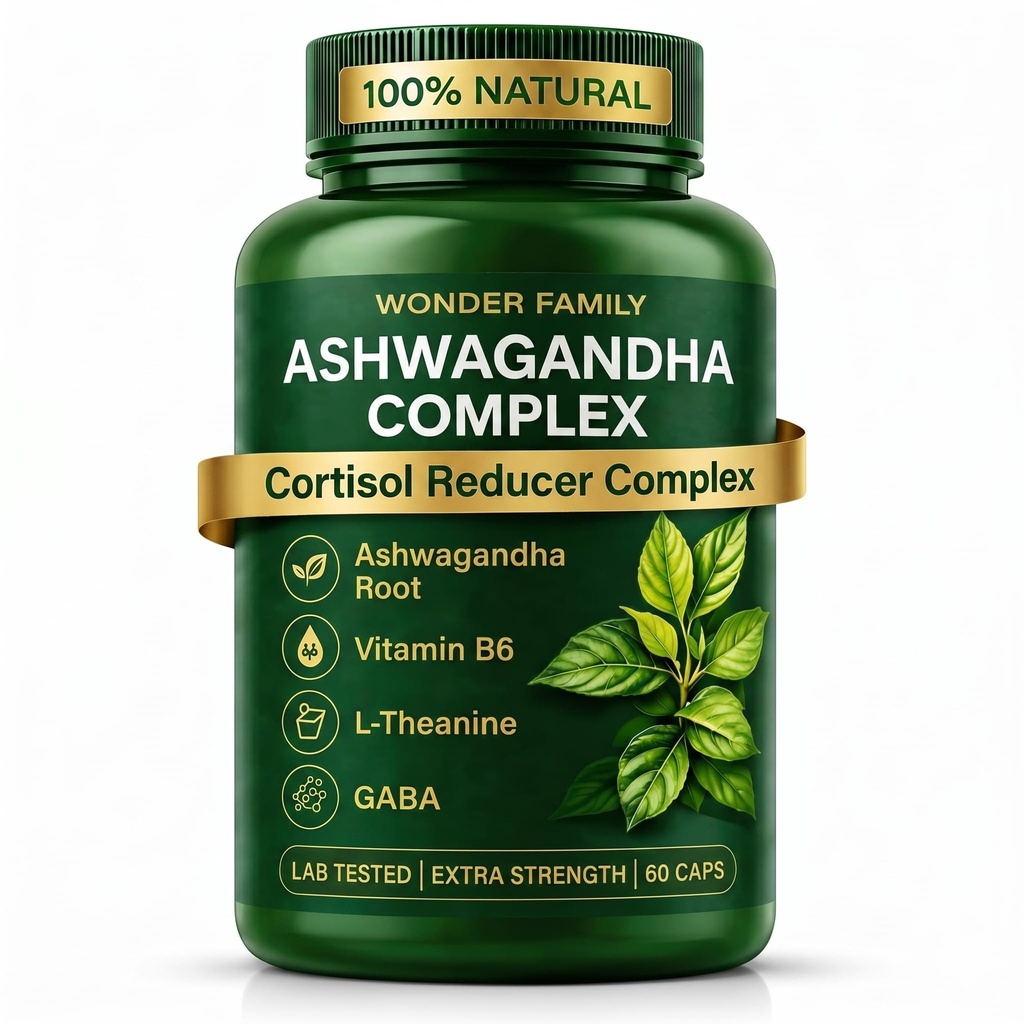 Συγκρότημα Ashwagandha 800mg με GABA, L-Θεανίνη & B6 – Προσαρμοσμένη υποστήριξη για ηρεμία, εστίαση και διάθεση – 60 κάψουλες – Ισχυρότερο από 600mg - Μη ΓΤΟ, Χωρίς γλουτένη