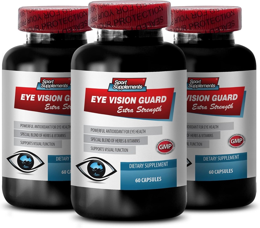 Eye Formula Lutein & zeaxanthin - Φρουρά όρασης - Επιπλέον δύναμη, συμπλήρωμα βατόμουρο, Βιταμίνες ματιών για την όραση, Bilberry εκχύλισμα για τα μάτια, χάπια υποστήριξης όρασης, Lutein με Bilberry, 3B 180 Caps