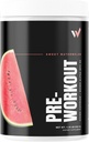 Μέγιστες επιδόσεις Best Pre Workout Powder: Energizing Blend with l theanine, Beta-Alanine, Betaine Anhydrus, Alpha GPC & B-Vitamins - Ζάχαρη-Δωρεάν για Άνδρες & Γυναίκες - Γλυκό άρωμα καρπουζιού