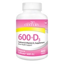 21st Century Calcium Plus D Συμπληρωματικό δισκίο, 600 mg, 400 Count