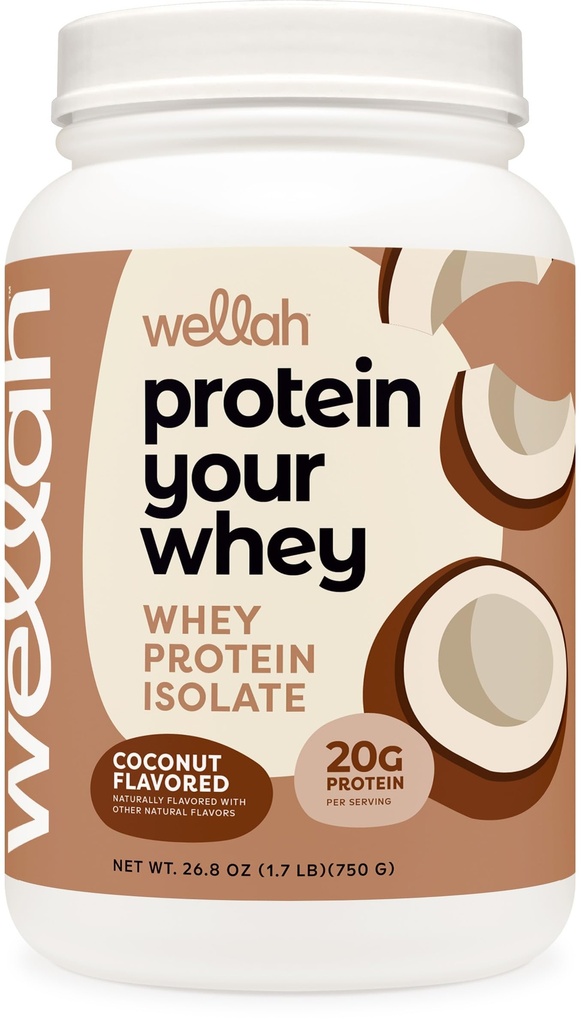 Wellah Protein Your Whey (30 μερίδες, καρύδα αρωματισμένη) - Whey Protein Isolate Protein