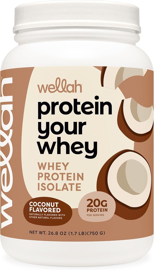 Wellah Protein Your Whey (30 μερίδες, καρύδα αρωματισμένη) - Whey Protein Isolate Protein