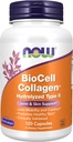 NOW Συμπληρώματα Τροφίμων, BioCell Collagen® Hydrolyzed Τύπου II, Κλινικά Επικυρωμένα, 120 κάψουλες Veg