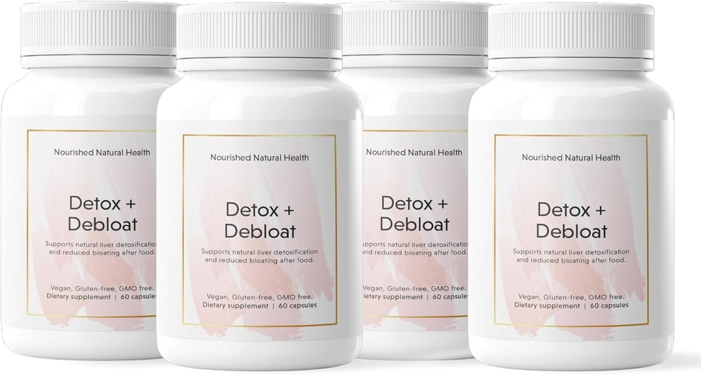 Nourished Natural Detox + Debloat - Γαϊδουράγκαθο γάλακτος & ρίζα δαντελίων Vegan συμπλήρωμα για τις γυναίκες - Bloating Relief & Digestion Υποστήριξη - 240 κάψουλες