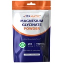 Vitamatic Magnesium (από Γλυκινικό & Οξείδιο) - Υποστηρίζει τους μυς, τις αρθρώσεις, και την υγεία της καρδιάς 250 γραμμάρια
