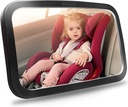 Shaynerk Baby Car Mirror, Καθρέπτης ασφαλείας αυτοκινήτων για την οπίσθια αντιμετώπιση του βρέφους με ευρεία κρυστάλλινη καθαρή θέα, Shatterproof, 360° περιστροφή, συντριβή δοκιμαστεί και πιστοποιημένο