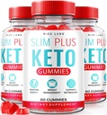 Slim Plus Keto ACV Gummies for Advanced Weight Loss, All Natural Apple Cider Vinegar Supplement (180 Gummies)