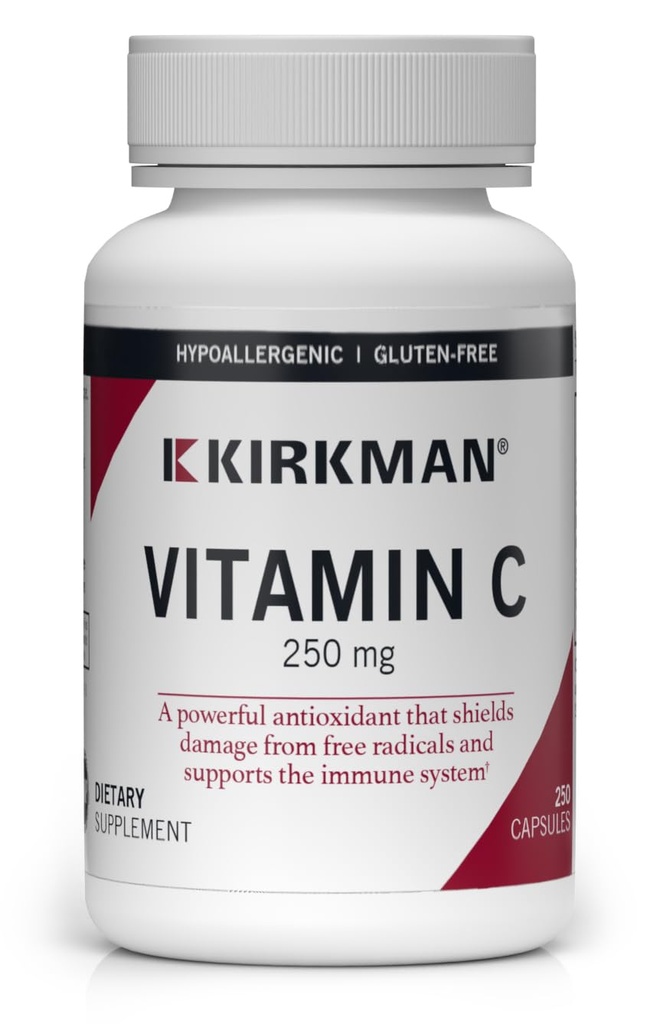 Kirkman – Βιταμίνη C 250 mg Καψάκια - Hypo - 250 Count