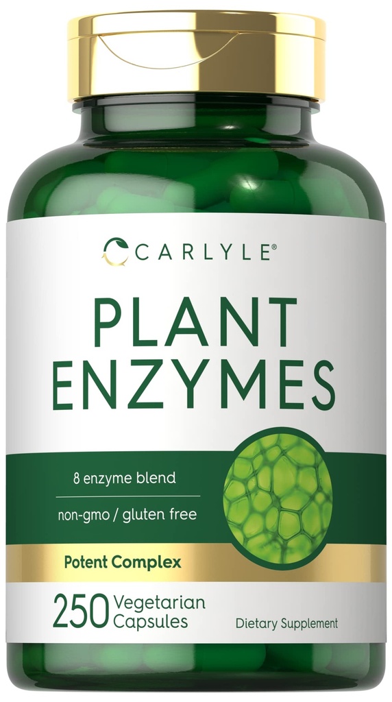 Ένζυμα φυτών Carlyle με Protease, Papain, Lactase και Bromelain 