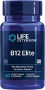 Επέκταση ζωής B12 Elite, adenosylcobalamin, methylcobalamin, Δύο Ενεργές Μορφές για την Εγκεφαλική Υγεία & Dopamine Παραγωγή, Μη ΓΤΟ, Χωρίς Γλουτένη, Χορτοφαγικά, 60 lozenges