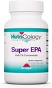 Nutricology Super EPA - Συμπλήρωμα Ωμέγα 3, συμπυκνωμένο ιχθυέλαιο, EPA, DHA, Ωμέγα 3 λιπαρά οξέα, Βιώσιμα-Πηγές αντσούγιες, Softgels - 60 κόμης