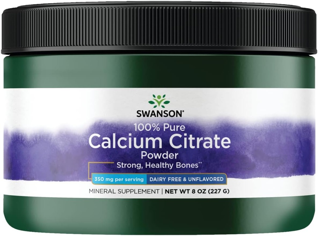 Swanson 100% καθαρό κιτρικό ασβέστιο PWD 8 OZ