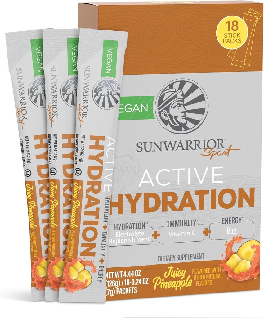 Ηλεκτρολυτές σκόνης ενυδάτωσης Sunwarrior Packets σκόνης B12 Elderberry 
