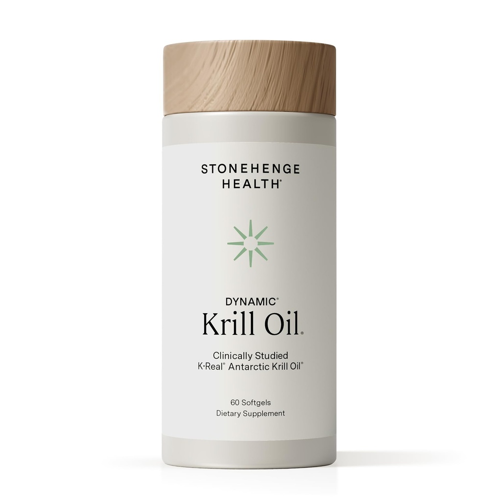 Stonehenge Health Dynamic Krll Oil 1600mg – τριπλή δύναμη Ανταρκτική Omega-3 συμπλήρωμα με EPA, DHA, φωσφολιπίδια & 2mg Ασταξανθίνη – Υποστηρίζει την καρδιά, τον εγκέφαλο, το δέρμα, την κοινή & την υγεία των ματιών – 60 Softgels
