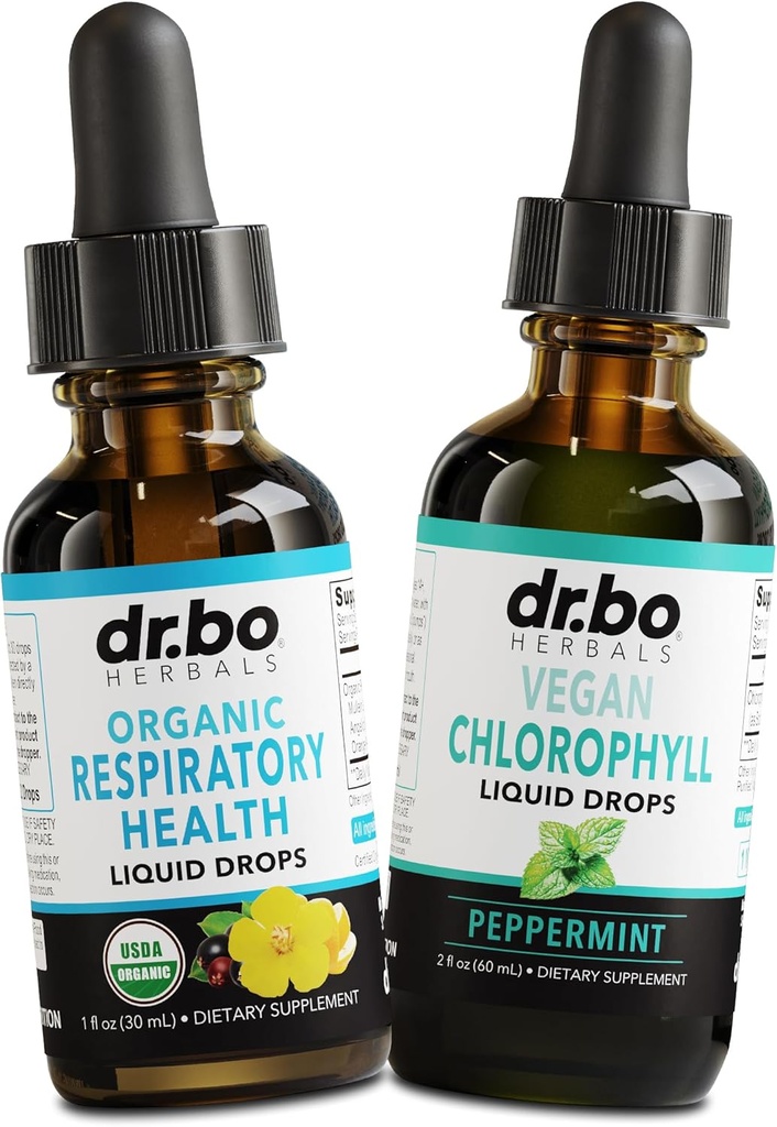 Lung Detox Αναπνευστική Υγεία Σταγόνες & Χλωροφύλλη Υγρό - Βιολογικά Συμπληρώματα Αναπνευστικής Βότανο Πνεύμονα Καθαρίστε Μαλλέιν για Πνεύμονα Βρογχική Υποστήριξη - Chlorophyl Drops Odor Cleane Εσωτερικό Αποσμητικό