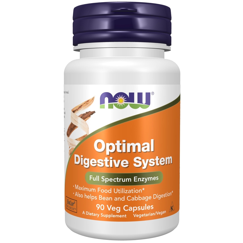 NOW Συμπληρώματα τροφίμων, Optimal Digestive System, Full Spectrum Enzymes, 90 Veg Κάψουλες
