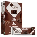 NuGo Slim Dark Chocolate Brownie Crunch, 16g Protein Bar, Χωρίς γλουτένη, μη ΓΤΟ, Kosher, Keto Friendly, Low Carb, 12 Count