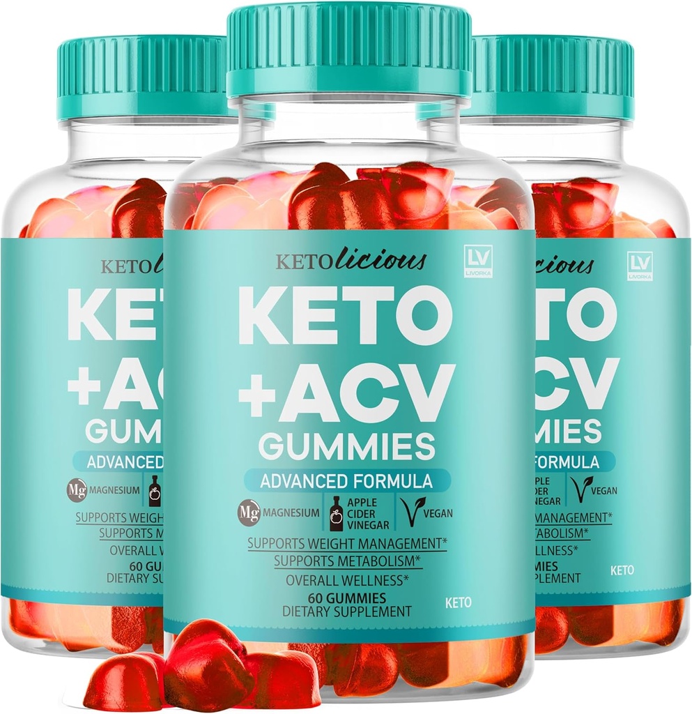 (3 πακέτο) Ketolicious Keto ACV Gummies, Ketolicious Gummys Advanced Formula 1050MG, All Natural Premium Plus Apple Cider Vinegar Gummy Μέγιστη δύναμη Gomitas Κριτικές, 180 Gummies για 3 μήνες