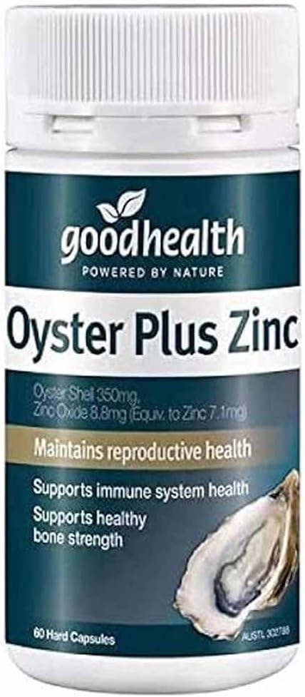 Goodhealth Oyster Plus – 60 κάψουλες – συμπλήρωμα θαλάσσιων θρεπτικών συστατικών με ψευδάργυρο και ταυρίνη για την υγεία και τη ζωτικότητα – Υποστηρίζει το ανοσοποιητικό και αναπαραγωγικό θεραπευτικό